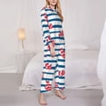 thumbnail image 4 of Kll Clown Fish Print Women'S Long Sleeve Pajamas With Pants Sleepwear Loungewear 2 Set-Xx-Large, 4 of 9