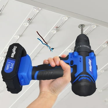 Dayplus 21V Electric Drill 3/8" Electric Cordless Drill Screwdriver with Battery Charger