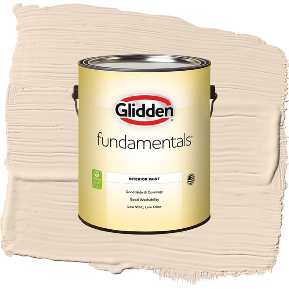 Glidden Fundamentals Oatmeal Cookie / Beige, Eggshell Interior Paint, 1 Gallon