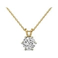 thumbnail image 1 of 2 Carat | 14K Yellow Gold | IGI Certified Lab Grown Diamond 6 Prong Solitaire Diamond Pendant Necklace | Round Shape Pendant With Gold Chain | F-G Color, VS1-VS2 Clarity | Friendly Diamonds, 1 of 5