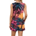 thumbnail image 5 of Hawaiian Womens Lounge Sets Two Piece Sets Square Neck Tank Top and Tropical Floral Print Shorts Set Summer Vacation Outfits Going Out Tops, 5 of 5