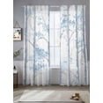 thumbnail image 2 of Blue Leaf Branches Sheer Curtains 84 Inch Length 2 Panels Set, Vintage Tree Watercolor Voile Window Treatment Rod Pocket Curtains Sheers Drapes for Bedroom/Living Room/Kitchen 52"x84"x2, 2 of 7
