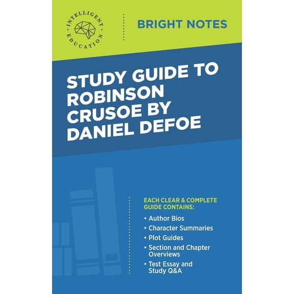 Bright Notes Study Guide to Robinson Crusoe by Daniel Defoe, (Paperback)