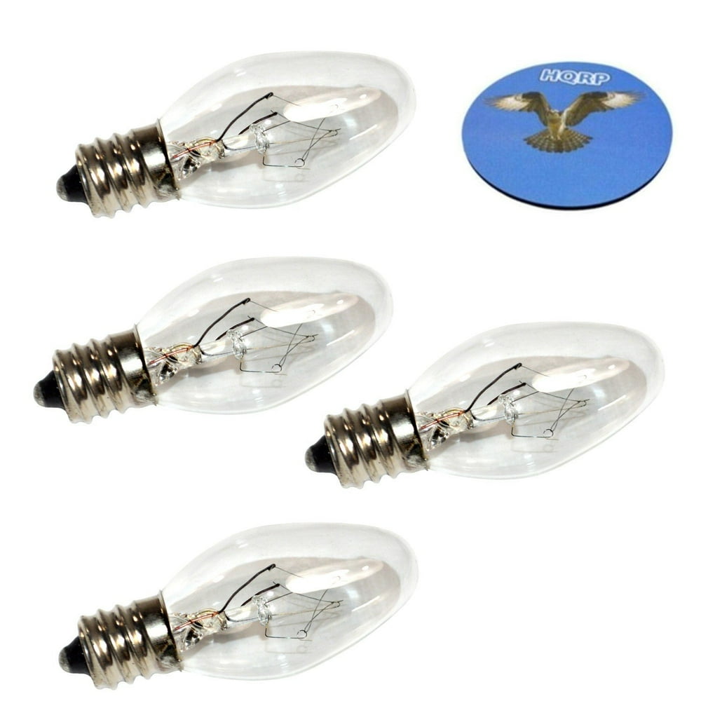HQRP 4Pack 15W 120V Light Bulbs for Dawhud Direct PlugIn Fragrance