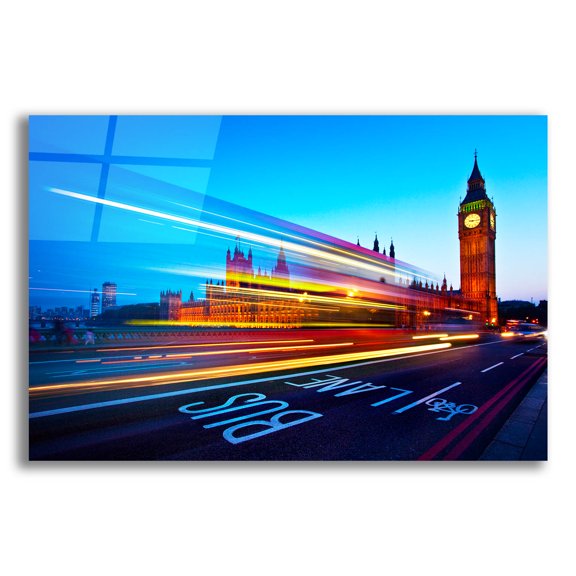 Epic Art 'London Big Ben' by Nina Papiorek, Acrylic Glass Wall Art, 24"x16"