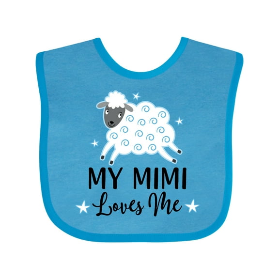 Inktastic My Mimi Loves Me Baby Lamb Boys or Girls Baby Bib