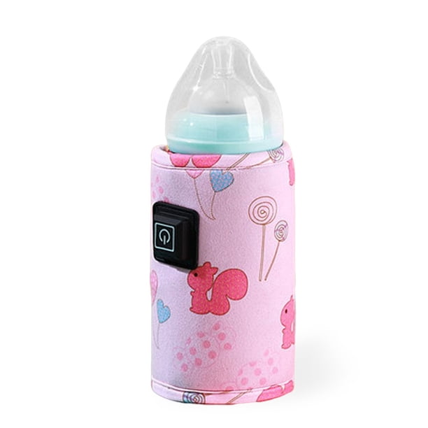 Yuarrent Calentador de biberones USB, termostático automático, cubierta de calor de agua de leche, cochecito doméstico, suministros de Type2 NO2
