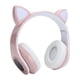 thumbnail image 2 of Auriculares de música estéreo Bluetooth 5,0, iluminación de oreja de gato, bonitos auriculares para jóvenes, patrón de círculo rosa, 2 of 5