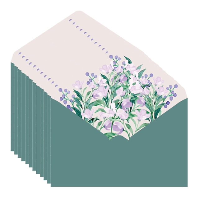 Sobres florales de papel para invitaciones, tarjetas de agradecimiento y tarjetas de felicitación, 16,1 x 11,4 cm, paquete de 50