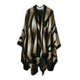 thumbnail image 1 of Poncho Cárdigan de Punto Capa Gran Tamaño Chal Bufanda Manta de Invierno Irregular Abirgo Suéter Elegante café Baoblaze Abrigo de chal cálido para mujer, 1 of 8