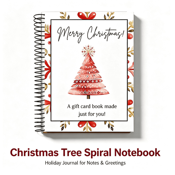 Christmas Gift Card Book - Surprises On Every Page, DIY Spiral-Bound Merry Christmas Gift Card Book Holder, Gift for Family