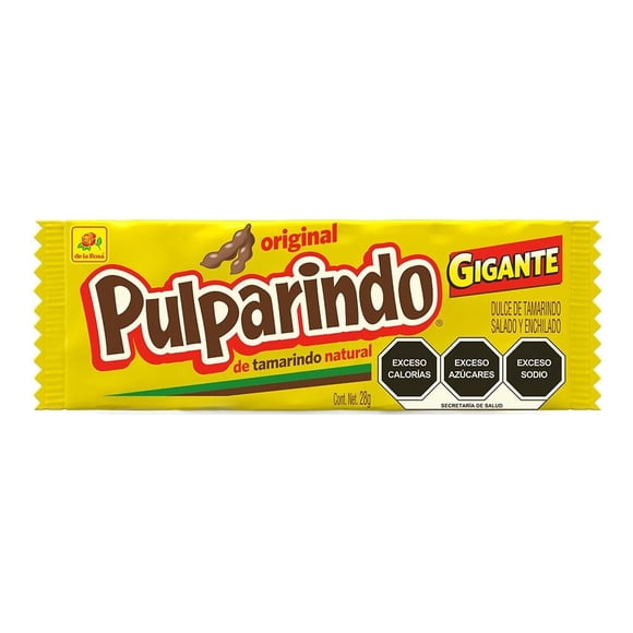 Dulce de tamarindo De la Rosa Pulparindo gigante de tamarindo natural 28 g