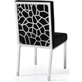 thumbnail image 2 of Maklaine Contemporary 20"H Velvet Dining Chair in Black (Set of 2), 2 of 8