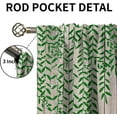 thumbnail image 5 of Watercolor Plant Vine Blackout Rod Pocket Curtains, Green Willow Leaves Room Darkening Curtains 2 Panel Sets, Easy to Clean Fast Drying Curtains for Home Living Room Bedroom Hotel-W42xL54in, 5 of 6