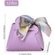 thumbnail image 2 of Paquete de 12 cajas reutilizables de cuero sintético para regalos de fiesta con asa, cinta morada, bolsas para envolver dulces, mini bolsos de regalo., 2 of 9