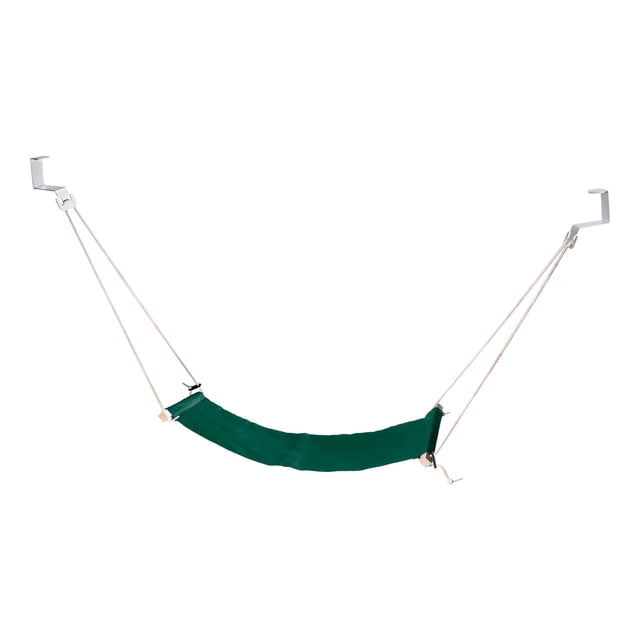 Unique Bargains Hamac pour Pieds sous Bureau, Repose-Pieds Réglable avec Crochets, Repose-Pieds Portable, Vert Foncé Style 1