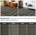 thumbnail image 5 of Hasoo 9' x 10' Bedroom Carpet Modern Checkered Pattern Indoor Black/Brown Area Rug for Living Room Dining Room, 5 of 7