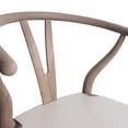 thumbnail image 4 of Noble House Hounker Rustic Ash Wood Dining Chairs, Set of 2, Tan, 4 of 8