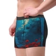 thumbnail image 2 of Fuzoiu Tower And Red Roses Print Men's Ultra Breathable Underwear,No Riding Up Boxer Briefs with ComfortFlexible Waistband-X-Large, 2 of 5