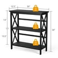 thumbnail image 3 of Costway 3-Tier Bookshelf Wooden Open Storage Bookcase for Home Office Black, 3 of 11