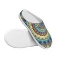 thumbnail image 3 of Haiem Round Mandala1 Print Women's Fuzzy Memory Foam House Slipper Cozy Home Footwear Non-slip Winter Slippers-42/43, 3 of 7