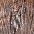 thumbnail image 5 of Fiudx Pendientes Largos con Borlas y Diamantes Brillantes para Mujer, Sin Perforaciones, 1 Par, 5 of 5