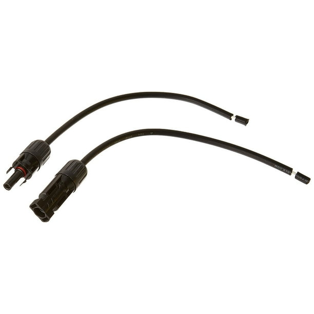 Renogy Cables De Extensión Macho Y Hembra De 30 Pies 10 Awg Cable Adaptador De Conector De Panel Solar Y Controlador 30 Pies 10 Awg Negro