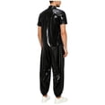 thumbnail image 3 of vastwit Men Plastic Oversized Shirts Pants Set Waterproof Two-piece Outfit Sweat Suit Jogging Sportswear Black XXL, 3 of 6