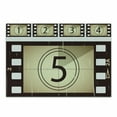 thumbnail image 1 of Movie Theater Cutting Board, Scratched Film Strips Vintage Movie Frame Pattern Grunge Illustration, Decorative Tempered Glass Cutting and Serving Board, Small Size, Beige Brown White, by Ambesonne, 1 of 1