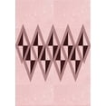 thumbnail image 1 of Ahgly Company Machine Washable Indoor Rectangle Transitional Pink Bubble Gum Pink Area Rugs, 2' x 5', 1 of 7