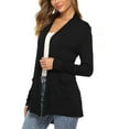 thumbnail image 4 of Women Lightweight Summer Cardigans Open Front Casual Solid Color Long Sleeve Knit Sweater Cover Up with Pockets, 4 of 5