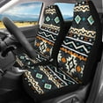 thumbnail image 4 of Qpednta Fashion Aztec Car Seat Covers Full Set Automotive Seat Covers Accessories Breathable Front Car Seat Cover Pack of 4 Car Seat Protector Cushion Pad Mat for Car Truck SUV, 4 of 7