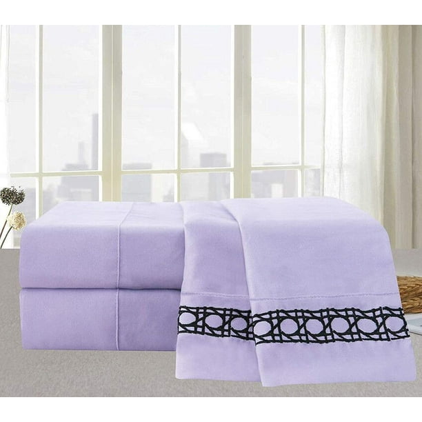 Holiday Gift 4 PC Sheet set Bedding Set Queen Lilac