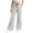 Light Gray, variant on Girls Drawstring Elastic Waist Wide Leg Sweatpants, Solid Color Soft Stretch Kids Bell Bottom Jogger Trousers for Spring Autumn Daily Casual School Wear(Khaki,7-8 Years)