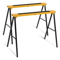 Saw Horses 2 Pack Folding, Heavy Duty Sawhorse w/ Non-slip Work Table Surface & 2x4 Fast Open Legs, Portable Sawhorses Twin Pack for Woodworking