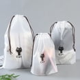 thumbnail image 3 of 10PCS Transparent Frosted Travel Bags, Travel Storage Bags, Family Storage Bags, Men's And Women's Shoe Drawstring Bags, 3 of 8