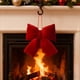 thumbnail image 5 of Adorno Navideño de Lazo de Terciopelo Rojo Vino, Grande, Decorativo, Colgante | Decoración para Árbol de Navidad | Adorno Festivo para Bodas | Elegante Regalo de Temporada, 5 of 6
