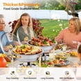 thumbnail image 3 of Juego de platos tipo buffet Rovsun, redondo, acero inoxidable, 5 litros, 2 unidades, 3 of 8