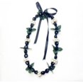 thumbnail image 2 of Hawaiian Graduation Black Kukui Nut Leis Flower Necklace Ribbon Bow Tie Closure Adjustable Acrylic Heart Shell Beads for High School College Graduation Party Accessories, 2 of 6