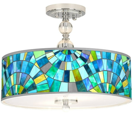 

Giclee Gallery Lagos Mosaic Giclee 16 Wide Semi-Flush Ceiling Light