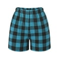 thumbnail image 4 of GXWEA Girls Shorts Size 10-12 Plaid Pj Pants Girls Pajamas Shorts Casual Summer Lounge Sleep Pj Plaid Shorts Beach Bottoms Blue 3-4 Years, 4 of 5