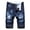 Patterned6, variant on SWSMCLT Men's Jean Shorts Denim Cotton Blend Straight Leg Fashion Blue Short Pocket Ripped Distressed Broken Hole Slim Fit Summer Knee-length Patterned2 38