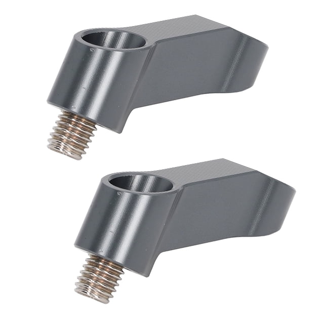 Stem Mirror Mount Riser Adapters, Motorcycle Mirror Extender Adapter 1 Pair Anodized Aluminium Alloy Rustproof For Motorbike Grey