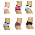 thumbnail image 3 of Just Intimates Cotton Panties / Boyleg Underwear (Pack of 6) (6 - Medium), 3 of 4