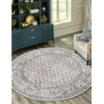thumbnail image 3 of Unique Loom Aramis Collection Area Rug - Solal (3' 3" Round Multi/Cream), 3 of 10
