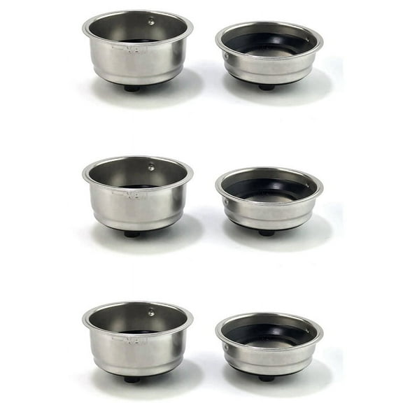 Friendly Detachable Stainless Steel Coffee Filter Basket Strainer Coffee Machine Accessories for Home Office(6 Pack)