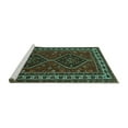 thumbnail image 2 of Ahgly Company Machine Washable Indoor Rectangle Persian Turquoise Blue Traditional Area Rugs, 2' x 5', 2 of 4