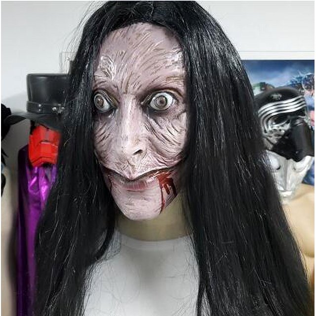 Máscara de Halloween de terror terrorífico, máscara de escritura para matar, artículo secreto, escape de habitación, disfraz npc Fivean unisex