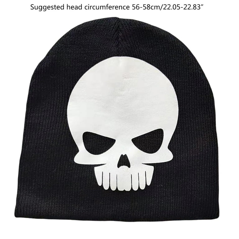 WINDLAND Y2K Beanie Skeleton Hand Beanie Luminous cap Spider Web