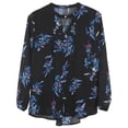 thumbnail image 1 of Qarigey Camisa de mujer Impreso Casual Top Blusa de verano de gasa de manga larga Prendas para la parte del cuerpo  sechs, 1 of 7